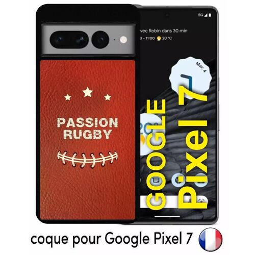 Coque Pour Google Pixel 7 - Passion Rugby - Silicone - Noir