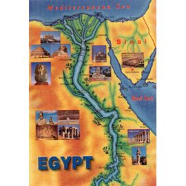 Carte Postale Xx Eme Siecle - Carte De L'egypte 11 Cm X 16 Cm- Non Ecrite