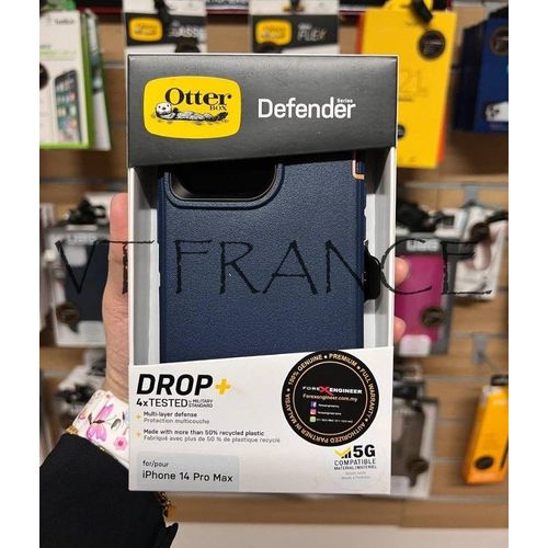 Coque AntiChoc OTTERBOX Defender pour iPhone, Couleur: Noir, Smartphone: iPhone 14 Pro Max