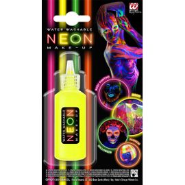 Flacon Maquillage Jaune Fluo Lavable Eau