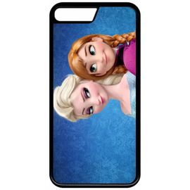 Coque Pour Iphone 8+ - Frozen Reine Des Neiges Anna Vs Elsa - Noir