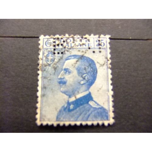 L 122 Italia Italie 1906 1908 / Victor Manuel Iii / Yvert 79 Fu Perforado Bci
