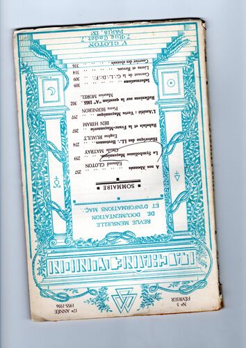 Ancienne Revue Franc-Maçonnerie La Chaîne D'union Fevrier 1956