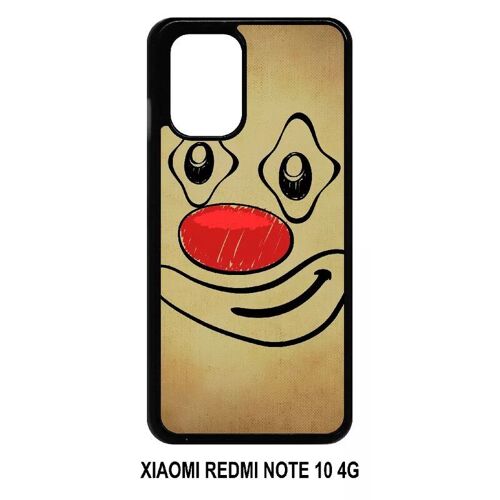 Coque Xiaomi Redmi Note 10 4g - Smiley Clown Nez Rouge - Noir