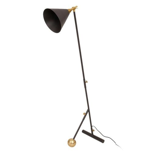 Lampadaire Industriel "Celeste" 148cm Noir & Or