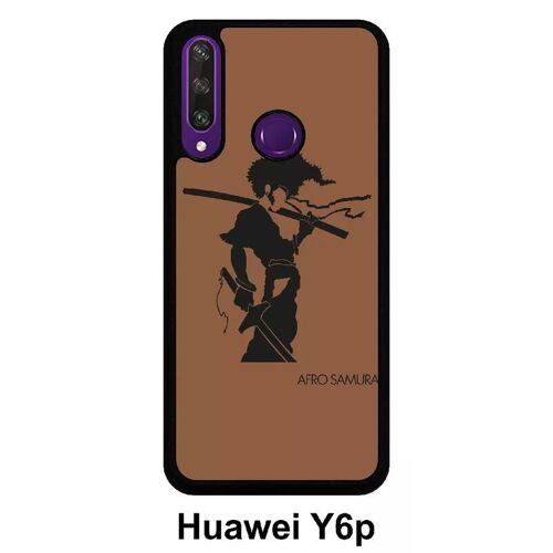 Coque huawei y6p - afro afro samurai - silicone - noir