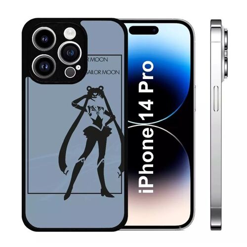 Coque iphone 14 pro - sailor moon - silicone - noir