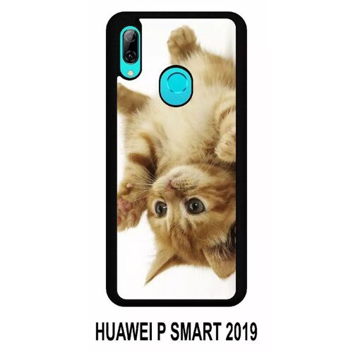 Coque huawei p smart 2019 - petit chaton mignon - silicone - noir