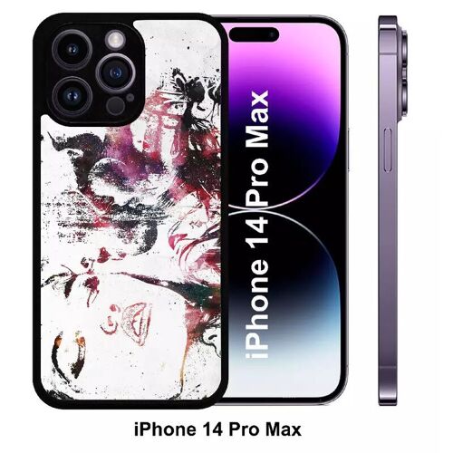 Coque iphone 14 pro max - creative art love will tear us apart - silicone - noir