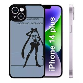 Coque Iphone 14+ - Sailor Moon - Silicone - Noir