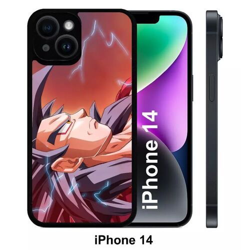 Coque Iphone 14 - Dragon Ball Gt Goku Super Saiyan 4 - Silicone - Noir