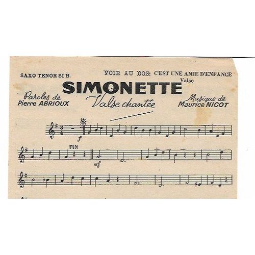 Simonette - C'est Une Amie D'enfance