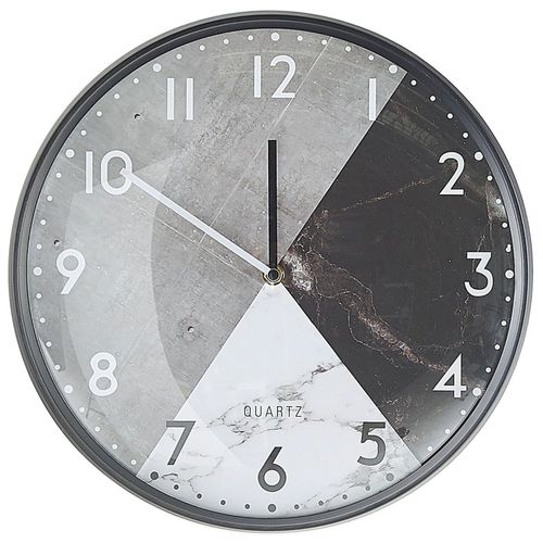 Horloge murale effet marbre gris et noir ø 33 cm DAVOS