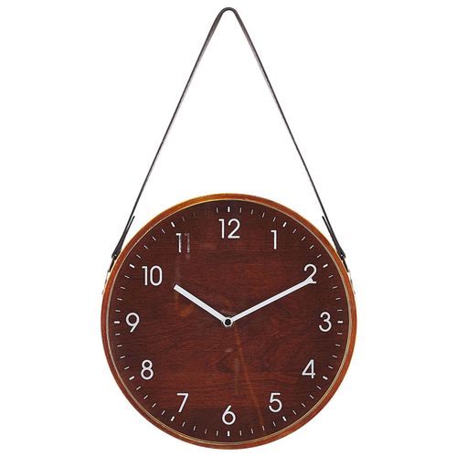 Horloge murale effet bois foncé ø 26 cm RENENS