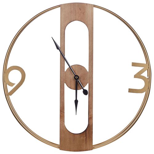 Horloge murale ø 50 cm effet bois clair MULHOUSE