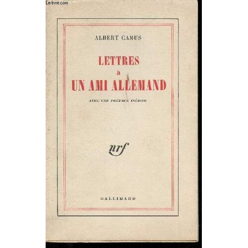Lettres À Un Ami Allemand. Avec Une Préface Inédite.