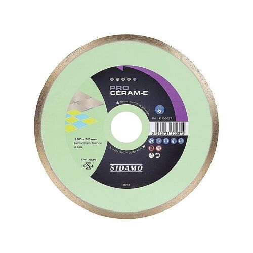 Sidamo - Disque diamant Ø 180 mm x 30 - PRO CÉRAM-E