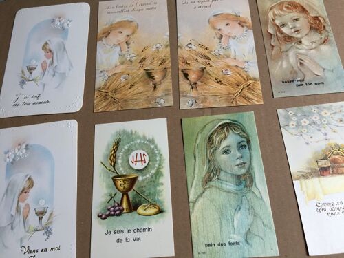 Lot De 8 Images Pieuses Différentes