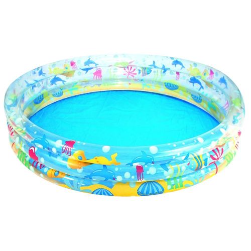 MGM PISCINE 1.52M 3 BOUDINS 30CM DECOREE 2ans +  NOUVEAU