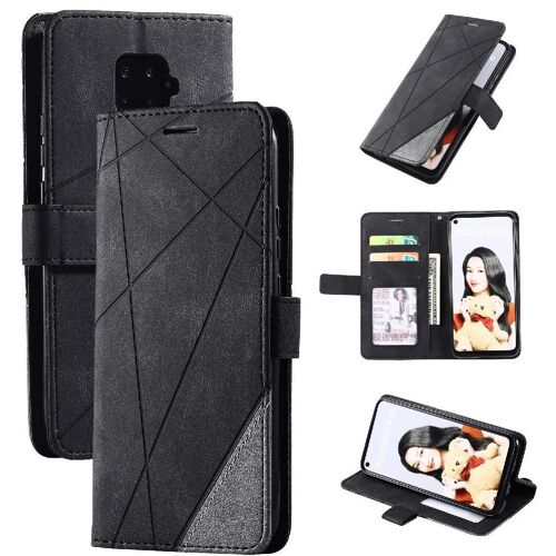 Étui Pour Huawei Mate 30 Lite Magnétique Cuir Pu Porte-Cartes Kickstand Antichoc Portefeuille Flip Folio - Noir