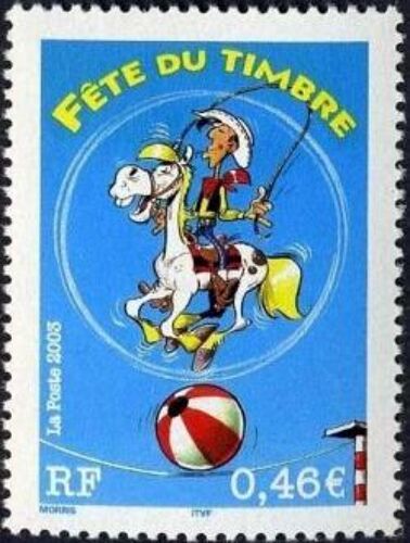 Timbre France 2003 Oblitéré Fête Du Timbre, Lucky Luke 0.46 Yt3546