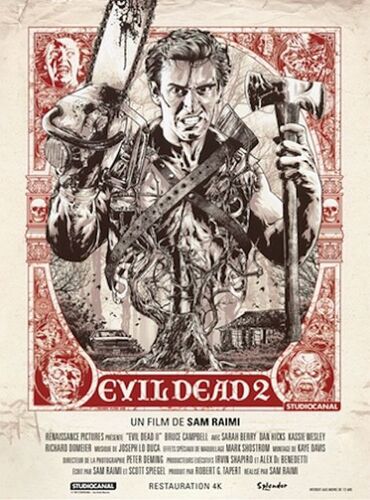 Evil Dead 2 (Evil Dead Ii) - Véritable Affiche De Cinéma Pliée - Format 40x60 Cm - De Sam Raimi Avec Bruce Campbell, Sarah Berry, Dan Hicks - 1987 Réédition 2019