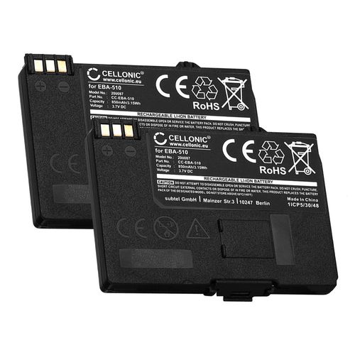 2x Batterie Pour Siemens A51, A52, A55, A56, A57, A60, A62, A65, A70, A75, C55, C56, C60, C70, M55, Mc60, S55, Gigaset Sl55, Sl 3, Sl 2 - Eba-510 (850