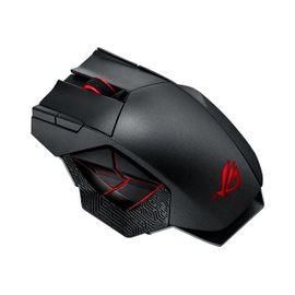 ASUS ROG Spatha - Souris - pour droitiers - laser - 12 boutons - sans fil, filaire - 2.4 GHz - récepteur sans fil USB - noir titane