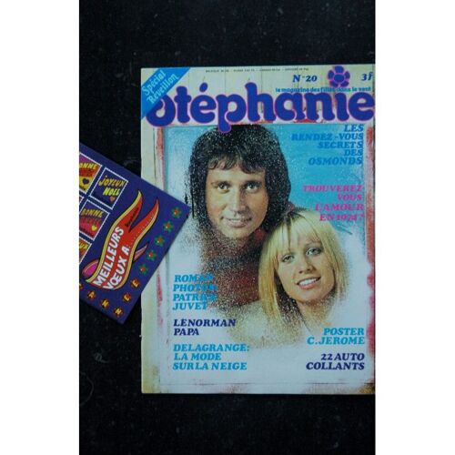 Stephanie 1973 12 - 20 Cover Stone & Charden Patrick Juvet Lenorman Osmonds + Poster C. Jerome