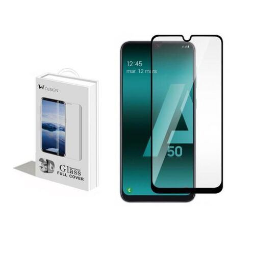 Film Samsung A50 En Verre Trempé Contour Noir