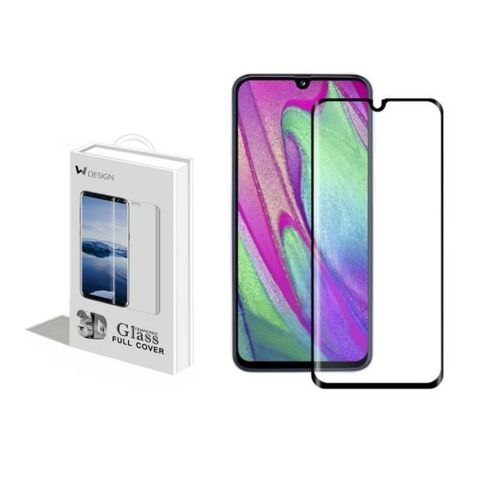 Film Samsung A40 En Verre Trempé Contour Noir