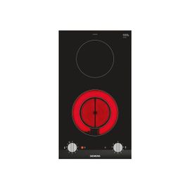 Siemens iQ300 ET375CFA1E Vitrocéramique Aluminium brossé/noir - 2 foyers