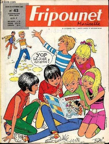 Fripounet Et Marisette - Année 1968 - N° 43 - 24 Octobre 1968 - Tous En Balançoire Par Rose Dardennes Et Lordey - Les Mois Qui Chantent Par Florence Houlet - ...
