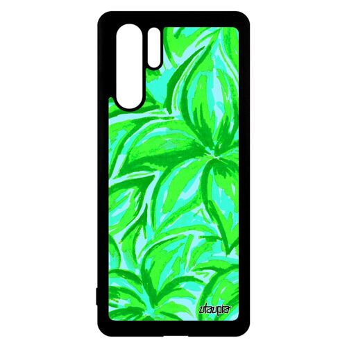 Coque pour Huawei P30 Pro silicone fleurs floral housse vert texture 4G nature portable motif coloré design bouquet original de