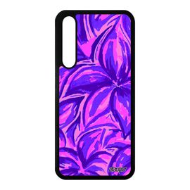 Coque Pour Huawei P20 Pro Silicone Fleurs Jolie Rigide Effet Feuille Telephone Floral Nature Peinture Housse Antichoc Violet Motif