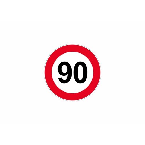 Autocollant Sticker Signalisation Plaque Porte Panneau Limitation Vitesse 90