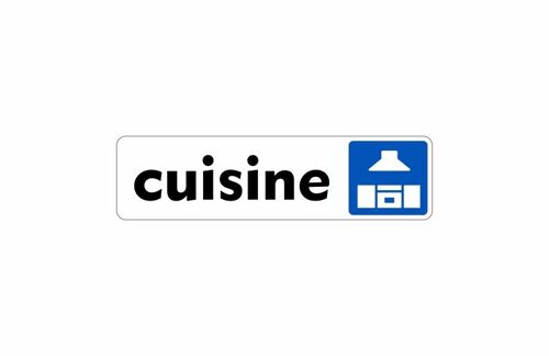 Autocollant Sticker Adhesif Signalisation Plaque Porte Panneau Cuisine