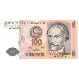 Billet Perou 100 Intis