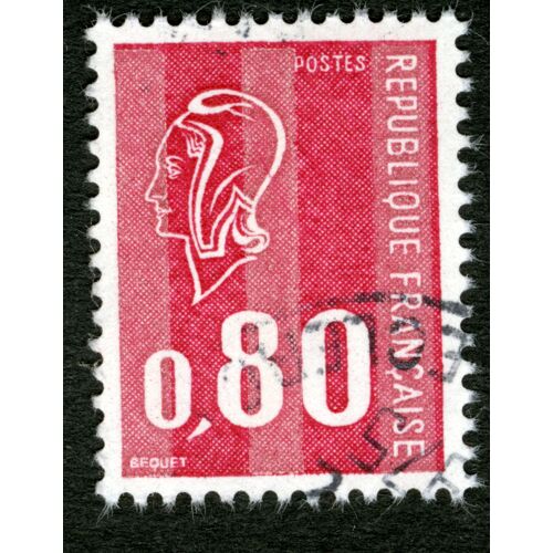 Timbre Oblitéré Marianne Rouge De Bequet,Postes,République Française,0,80