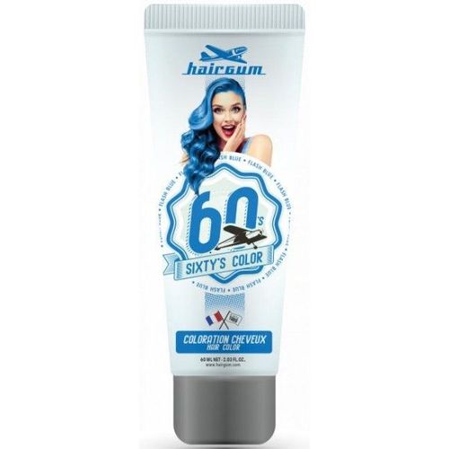 Crème Colorante Sixty's Color - Bleu Flashy Hairgum 60ml 