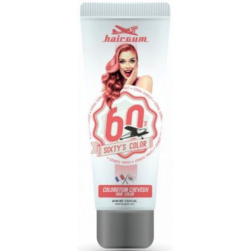 Crème Colorante Sixty's Color - Corail Hairgum 60ml 