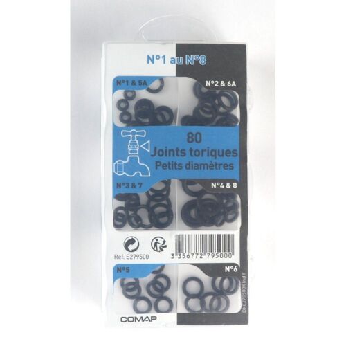 Coffret de 80 Petits Joints Torique COMAP pour Robinet du n°1 au n°8