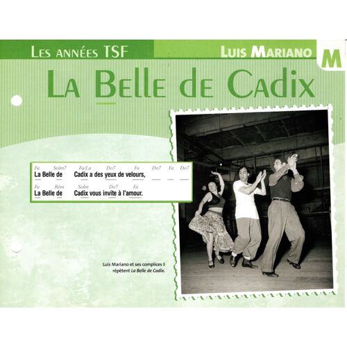 Fiche Chanson La Belle De Cadix Luis Mariano