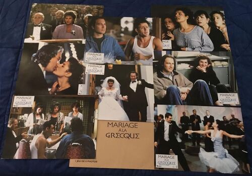 Mariage À La Grecque - Jeu De 8 Photos D'exploitation Cinématographique - Format 21x28 Cm - Un Film De Joel Zwick Avec Nia Vardalos, John Corbett, Lainie Kazan, Michael Constantine - Année 2002