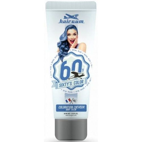 Crème Colorante Sixty's Color - Bleu Royal Hairgum 60ml 