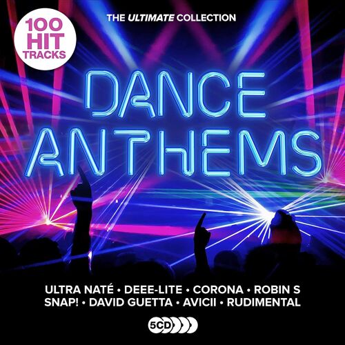 Dance Anthems - The Ultimate Collection - 100 Hits Tracks - Various Digipack 5 Cd - Ultra Nate , Deee Lite , Corona, Robin S Snap, Avicii , Rudimental ...