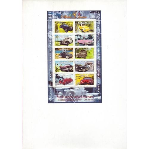 Bloc Voitures Anciennes (Philex Jeunes 2000)