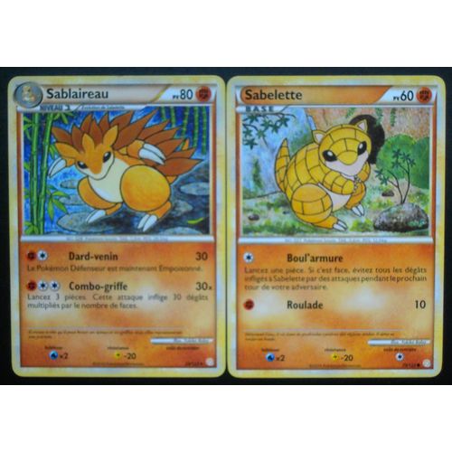Heartgold Soulsilver - Sablaireau (29) + Sabelette (79/123)