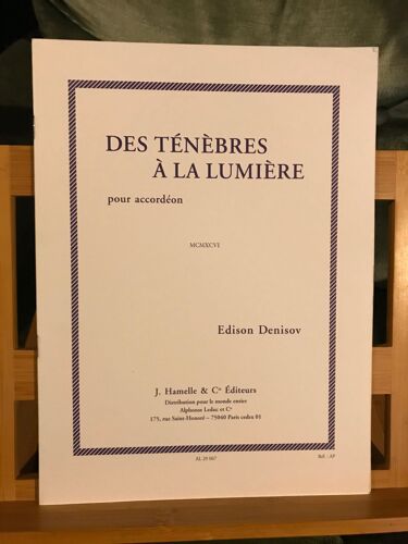 Edison Denisov Des Ténèbres A La Lumière Partition Accordéon Éditions Hamelle
