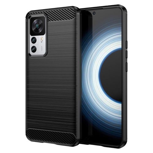 Coque Pour Xiaomi 12t / 12t Pro 5g - Housse Etui Silicone Gel Carbone + Verre Trempe - Noir